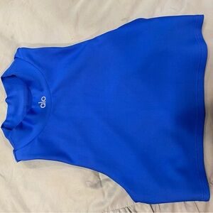 NEON BLUE ALO YOGA BRA TOP